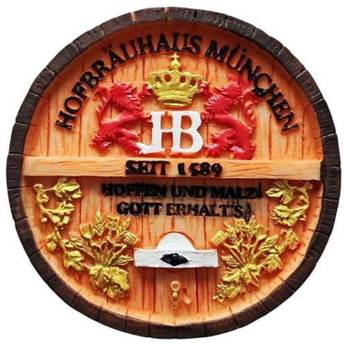 Moiilvcla Hofbrauhaus München Deutschland Kühlschrankmagnet 3D Reise Souvenir Kühlschrank Deko Magnetaufkleber Basteln
