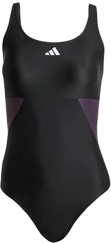 adidas Women's Colourblock Swimsuit, Black/Legend Ivy, 38