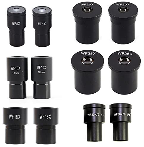 Mikroskop-Zubehör-Kit 2 STÜCKE Mikroskop Weitwinkelokular WF5X WF10X WF16X WF20X WF25X WF30X Schnittstelle 23,2 mm for biologisches Mikroskop Mikroskopische Objektträger (Size : WF5X)