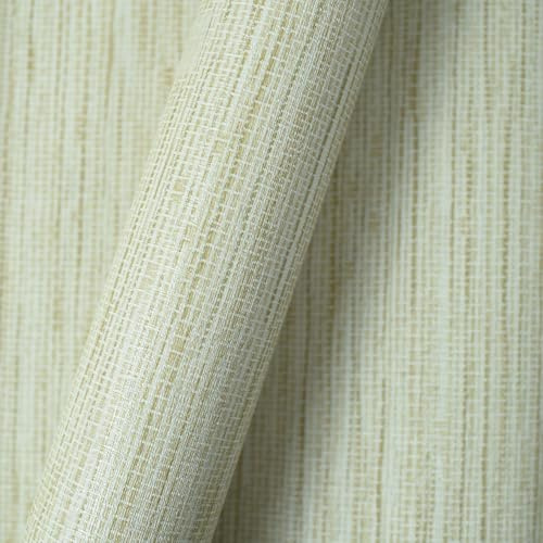 Umtiti Beige Grassweave-Tapete, selbstklebend, wasserfest, für Zuhause und Büro, Dekoration, Grass-BE-3 m