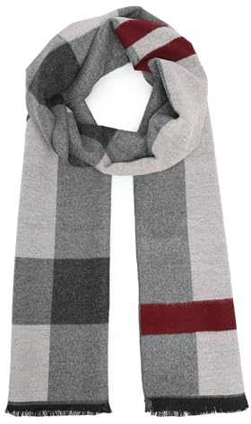 Miss Lulu Herrenschal Winter Warm Weiche Schals Mode Business Kariert Schal Geschenke für Männer