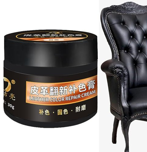 Evember Crema di Riparazione in Pelle, Balsamo Riparazione Pelle, Vernice E Tintura per La Riparazione della Pelle Rapida E Semplice, per Divano, Giacca in Pelle, Seggiolino Auto,Cappotti, Buchi