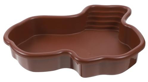 Toddmomy Large Turtle Soaking Tub Reptile Water Dish Bath Basin Turtle Habitat Accessory Large Reptile Pool and Tortoise Feeding