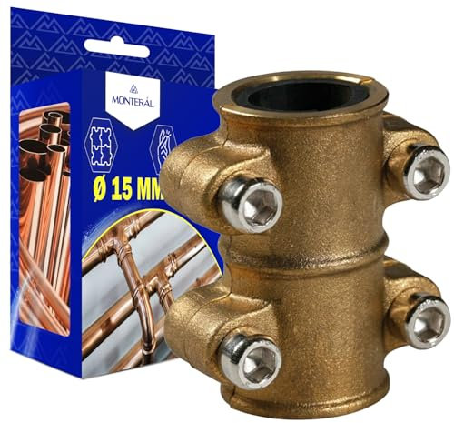 Abrazadera Tapaporos para Tubo de Cobre Diámetro 15 mm de Latón - MONTERAL