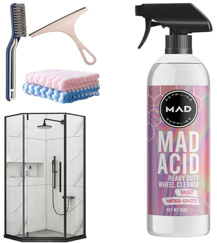 MAD ACID, Nettoyant pour vitres à l'acide fou, nettoyant tout usage, détachant des taches d'eau à l'acide fou, nettoyant de douche à l'acide fou, nettoyant pour salle de bain, voiture, meubles (1
