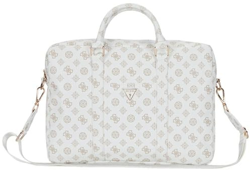 CG MOBILE unter Lizenz Guess Laptoptasche 4G Peony Front Pocket Zipper Triangle Logo 16 (Weiß)