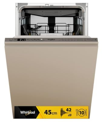 Whirlpool Lave-vaisselle 45 cm, classe B, 10 couverts, troisième panier fixe