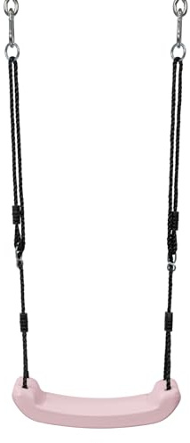 Children's Swing seat - Adjustable Ropes - Hard Wearing HDPE Pastel Pink