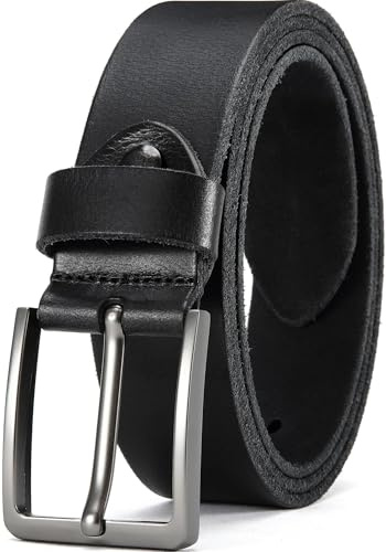 DOOPAI Gürtel Herren,Vollledergürtel Casual Arbeit Cowboy Ledergürtel 40mm