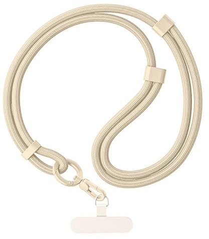 MORSUNBELA Handykette Handyband zum Umhängen Universal Verstellbar Beige