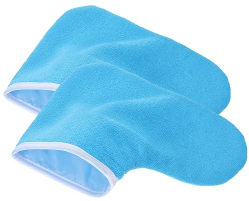 Tofficu Paraffin Wachs Fußüberzüge 1 Paar Wiederverwendbare Leichte Spa Fußmasken aus Polyester Feuchtigkeitsspendend für Fußpflege und Pediküre Geeignet für Personen