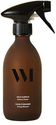WHAT MATTERS Spray Multi-Surface au parfum Fleur d'Oranger, 290 ml | Parfum fleur d'oranger raffiné, nettoie sans rinçage, flacon spray verre rechargeable, vegan, fabriqué en France