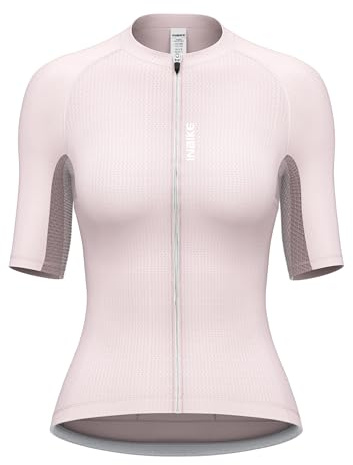 INBIKE Radtrikot Damen Kurzarm Sommer Atmungsaktiv Schnelltrocknend Fahrradtrikot mit Mesh Enges Rennrad Trikot MTB Shirt mit Anti-Rutsch Saum für Radsport Farrad E-Bike