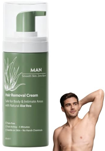 Botane Men Hair Removal Cream, Gentle Hair Removal Cream for Intimate Areas