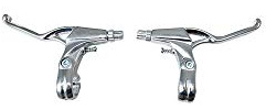 Bremshebel V-Brake Aluminium 22.2 Silber MTB MTB BMX Fixie Restauration alte Retro Vintage