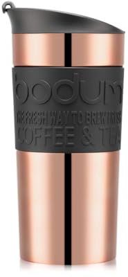 BODUM 11068-18S Travel Mug Vacuum Travel Mug, 0.35 l, flip lid, Copper