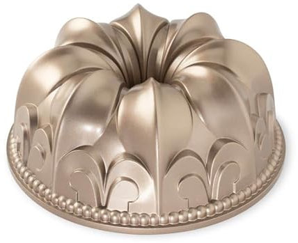 Nordic Ware Fleur De Lis Cast Aluminum Bundt Pan, 10 Cup, Toffee