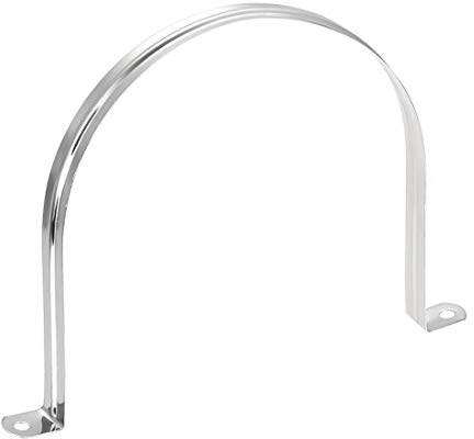 sourcing map 150mm(5.9) Rigid Pipe Strap, 2 Holes Tube Straps 201 Stainless Steel Tension Tube Clip Clamp 8pcs