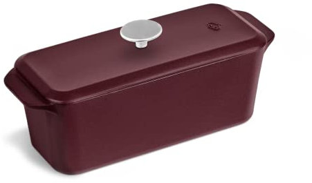 SPRINGLANE Kastenform Gusseisen mit Deckel 33,5 x 13 cm, emaillierte Backform, Brotbackform - Rot