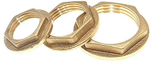 ZALINA 1/4; 3/8;1/2; 3/4;1 ; BSP Messing-Rohrverschraubung Sechskant-Kontermuttern mit Flansch Wassertankverschraubung 5St (Size : 3/4)