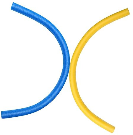 FOYTOKI 2 Stück Packung Poolnudel Aus Epe Schaumstoff Schwimmende Schwimmnudeln Blau Gelb Verlaufend Flexibel Leicht Für Wasserspiele Schwimmtraining Poolspiele Geeignet Ab 5 Jahren