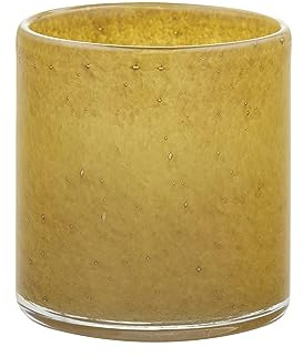 blomus Windlicht -SAGA- | Farbe Tan | Größe M | Aus Glas und farbig; Für stimmungsvolles Kerzenlicht; Maße 12 x 12 x 12 cm