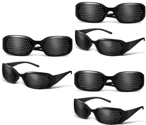 Healvian 6 Stk Sehkorrektur Lochblende Lochbrille Sehkorrekturbrillen Brillenloch Augenpflege-tool Tragbare Brillen Rasterbrille Zur Sehverbesserung Augenpflegemittel Anti-müdigkeit Glas