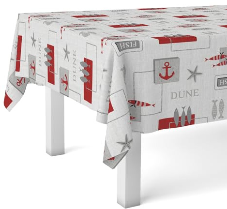 Martina Home Sea Nappe en Toile Cirée Rouge 100 x 140 cm