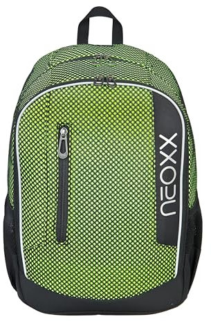 neoxx Rucksack FLOW All about Neon - Rucksack für die Schule und Freizeit mit 2 Fächern – Volumen ca. 20 Liter