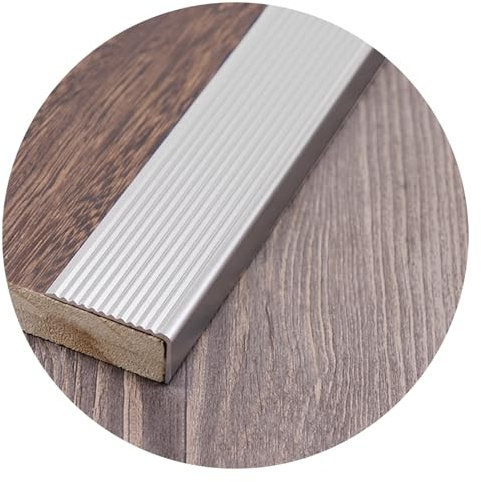 whalebee Treppenkanten Antirutsch Treppenwinkel Aluminiumprofil Länge 90cm, Dicke 2mm Treppenkantenschutz Mit Rutschfesten Streifen Treppen Profil Stufenkantenprofil Für Drinnen Und Draußen