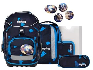 ergobag Pack Set ergonomischer Schulrucksack flexibel 6-teilig Set 1. Klasse Grundschule für Mädchen und Jungen
