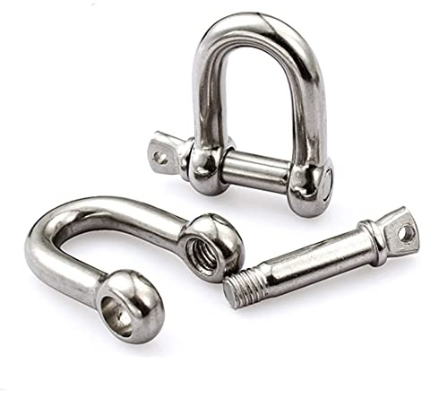 JNHGSHUAISDF U bolts U shaped bolt fasteners,u bolts,10PCS/Lot Stainless Steel U-Bolts Cable Buckle M4/M5/M6/M8 D Shaped Cufflinks Shackle Type U Sling Rope(M4)