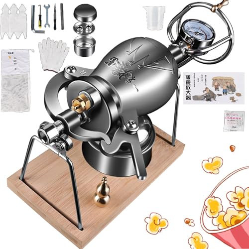 Hand popcornmaschineChinese Popcorn Maker Popcorn Cannon Stainless Steel Popcorn Popper Home Hand Popcorn Machine Stovetop Puffed Rice Maker (Color : 268ml)