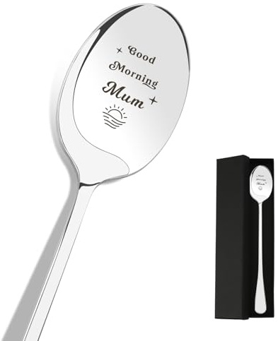 Mothers Day Gifts for Mum Coffee Lovers Tea Lovers Stainless Steel Mental Spoon prsents for Mum Mummy Mam Mom Mother's Day Gift Ideas Birthday Christmas Thanksgiving Valentine's Day Gifts for Mum
