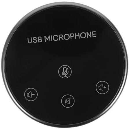 CAXUSD Microfono Omnidirezionale USB Y03 Nero in Lega di Alluminio 3w | Laptop e Notebook, per Live Streaming e Game Voice Chat, Design Moderno Semplice