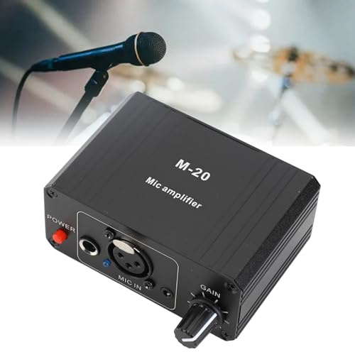 Preamplificador de micrófono dinámico y condensador de suministros de condensadores, preamplificador de micrófono con potencia fantasma, refuerzo de micrófono de alta ganancia