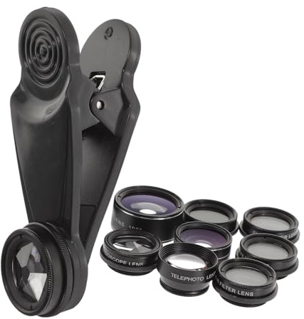 Operitacx 1 Ensemble Kit Objectifs de Caméra pour Smartphone Fisheye Angle Macro Accessoire Noir pour Téléphones Mobiles