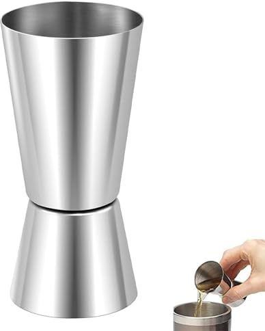 2 cl Dosatore Cocktail,Bicchiere dosatore cocktail, dosatore alcool, dosatore cocktail 2 cl/4 cl, Jigger,Jigger cocktail, doppio jigger in acciaio inox, per gin, whiskey, alcool, accessori da bar