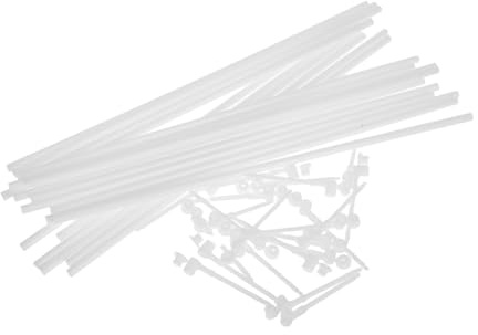Kisangel 20 Set Windmill Rods and Pinwheel Parts Diy Craft Sticks for Garden Decor and Outdoor Toys Handmade Replacement Windmill Accessories Kit
