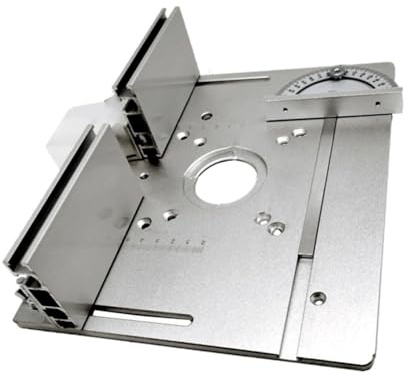 ANGGREK Placa de Inserción para Mesa de Enrutador de Aleación de Aluminio, Banco de Carpintería con Placa Giratoria, con 2 Tamaños de Orificios de Montaje de 85x85 Mm y 70x60 Mm, para