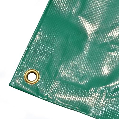 Heavy Duty Tarpaulins (300GSM or 610GSM) Weatherproof PVC with Reinforced Hem & Brass Eyelets | Multiple (6m x 3m 300GSM)