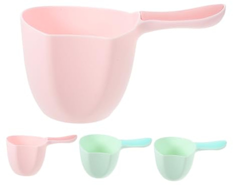 Alipis 4 Pièces Louche à Eau Plastique avec Poignée Ergonomique pour Bain Shampooing et Cuisine Multi-usages Pratique et Confortable Accessoires Domestiques Polyvalents