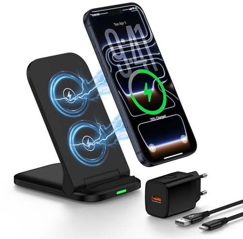 15W Induktive Ladestation Samsung Wireless Charger Stand mit 18W Adapter