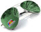 4sold Vintage Retro Polarized Sunglasses for Men Outdoor Sport Ultra-Light Metallic Metal Frame HD Lens Glasses Air Force Unisex UV 400 Protection (Green)