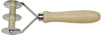 ELETTRO Center Art.15 Tagliapasta Liscio 2 Piste, Acciaio Inossidabile, Marrone