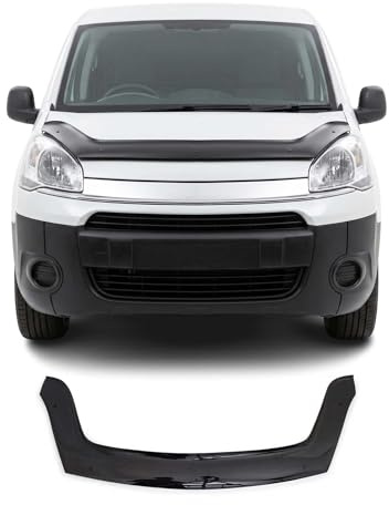 OMAC Motorhaube Deflektor Insekten kompatibel mit Citroen Berlingo Partner Tepee 2008-20 Dunkel