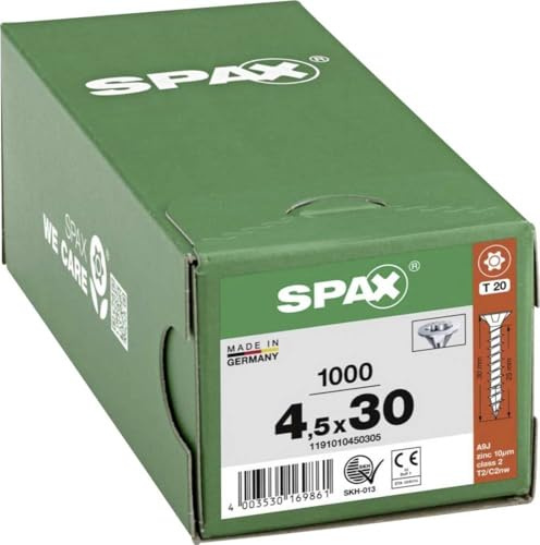 SPAX Senkkopf 4.5x 30 Vollgewinde Torx 20 Wirox-Silber mit Bewertung