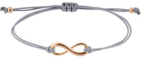 StarAppeal Unendlichkeit Infinity Liebe Freundschafts Armband, Mit Perlen in Silber und Gold, Größenverstellbar, Für Mädchen und Damen, Handmade