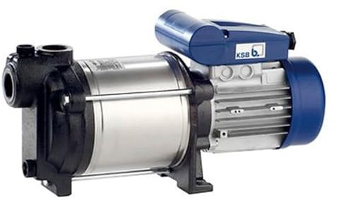 Pompe à eau KSB MultiEco33D 0,55 kW jusqu'à 3 m3/h triphasé 380V Grise Acier inoxydable Industrielle Auto-priming Surface Water Pump, Multi-cell, Triphasé, 380V