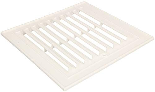 KOTARBAU® Griglia di ventilazione 14 cm x 14 cm griglia di ventilazione in metallo, per camini di ventilazione, colore bianco